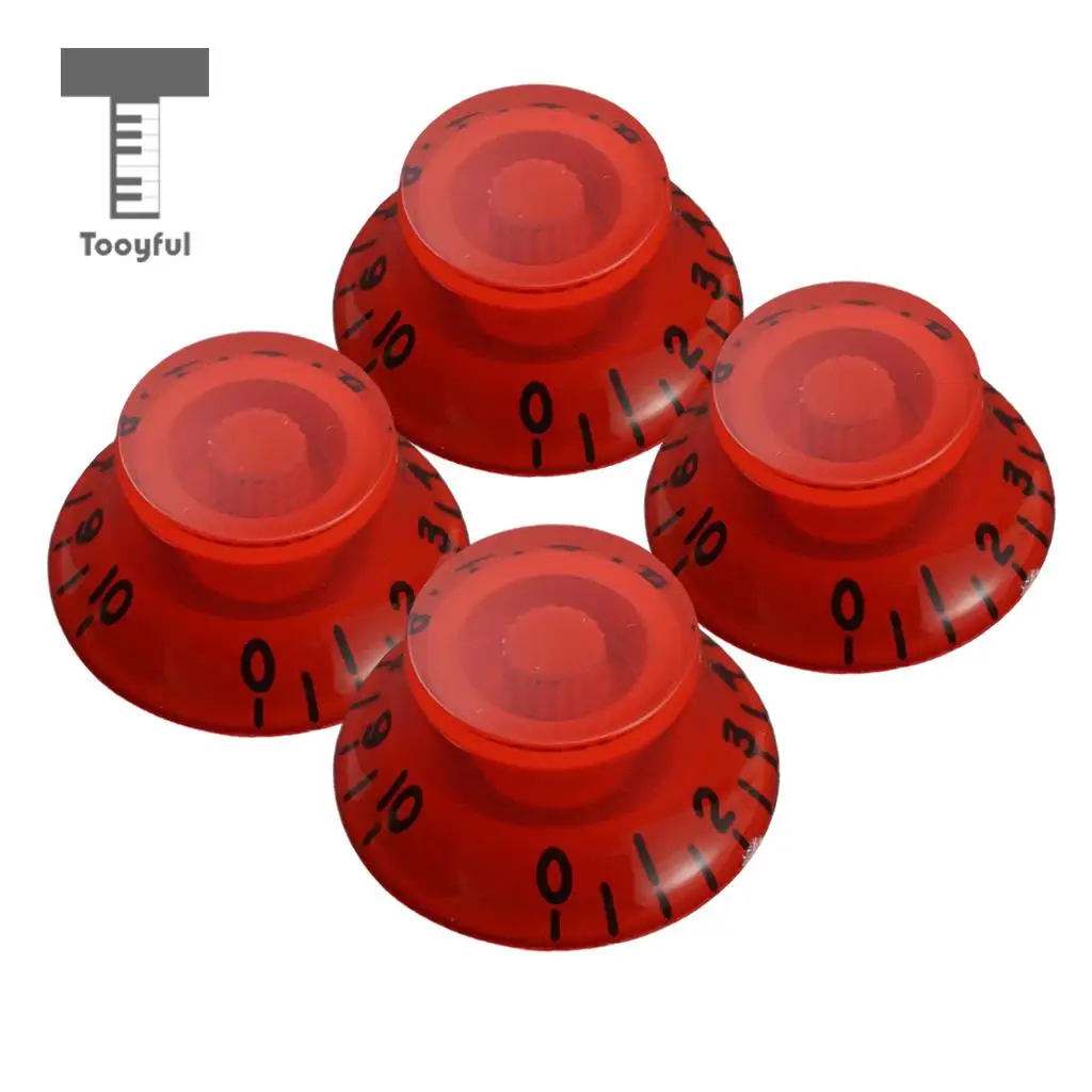 Tooyful 4pcs Acrylic Bell Speed Control Knobs Guitar Tone Volume Knobs for LP Electric Guitar Replacement Parts