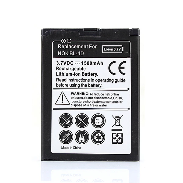 

New For Nokia N97 Mini N8 N8-00 E5 E5-00 E7 E7-00 Rechargeable Battery 1500mah BL-4D Lithium Ion batteries Celular Bateria