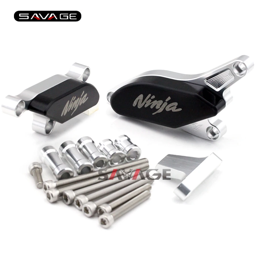 

For KAWASAKI NINJA ZX-10R ZX10R 2008 2009 2010 Motorcycle Engine Case Guard Cover Frame Slider Crash Protector Set Silver