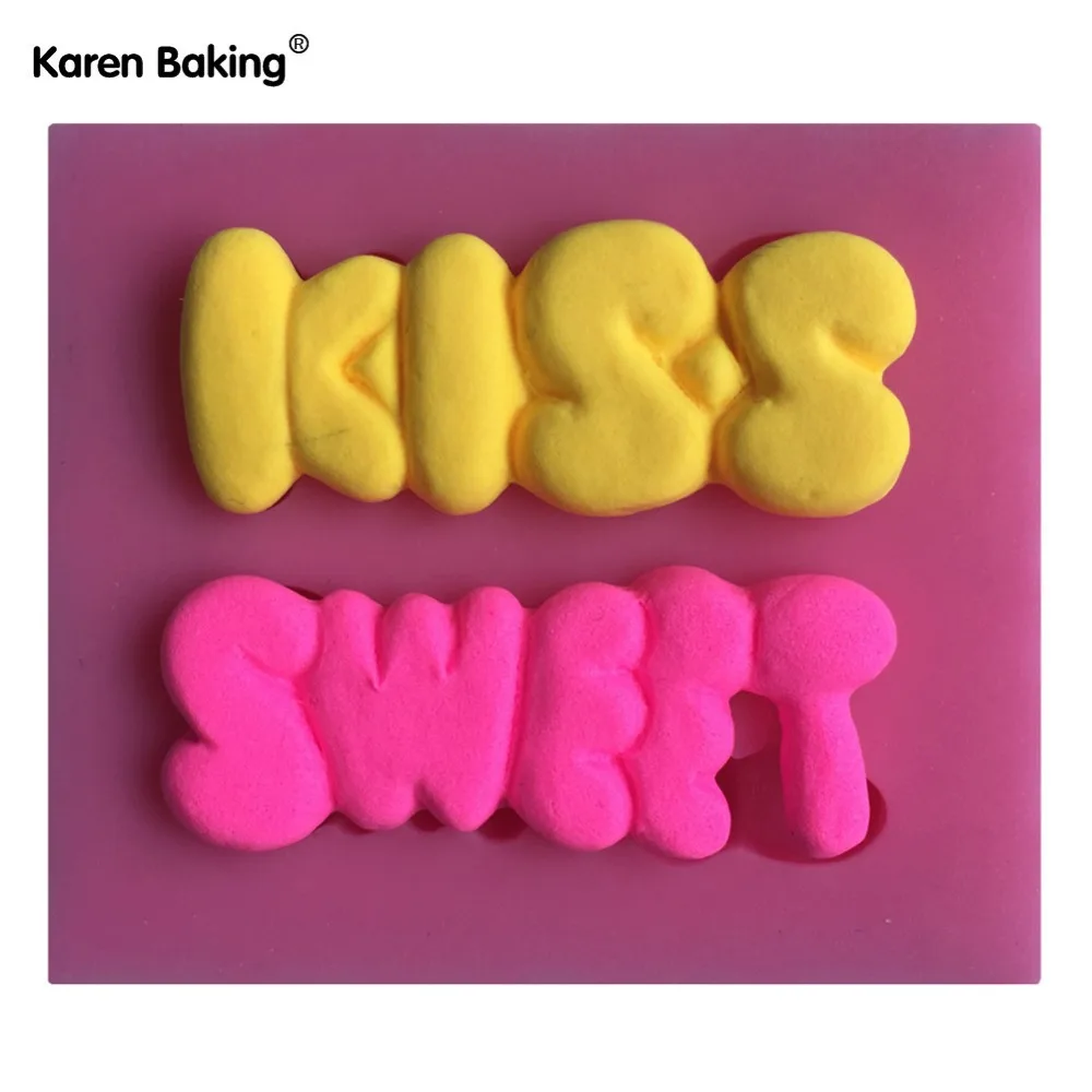 SWEET KISS Shape Fondant Cake Molds Chocolate Mould Wedding Decoration Tools -C599 | Дом и сад