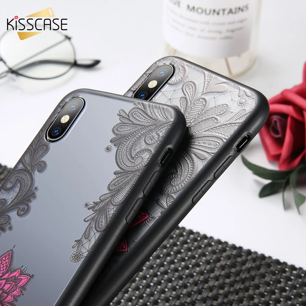 

KISSCASE Case For Samsung Galaxy A8 A7 A6 A8 Plus 2018 3D Embossed Black Red Rose Case For Samsung J4 J7 J6 2018 Capinhas Coque