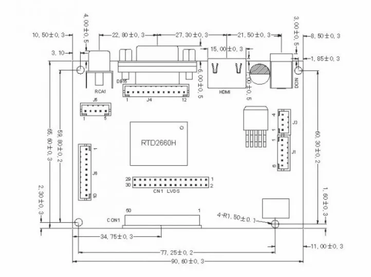 8 Polegada HE080IA-01D 1024*768 ips hdmi-compatível vga