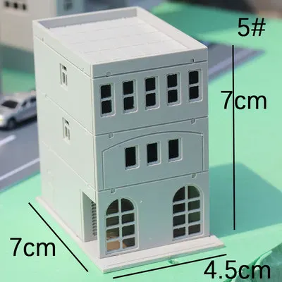 1:150/144 миниатюрный дом Модель здание украшение песочница собранные строительные блоки хижина здание торговый центр высотная городская дорога - Цвет: 5