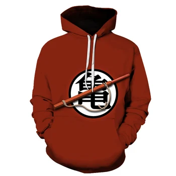 

Anime Dragon Ball Z Pocket Hooded Sweatshirts Goku 3D Hoodies Pullovers Men Women Long Sleeve Outerwear New Hoodie