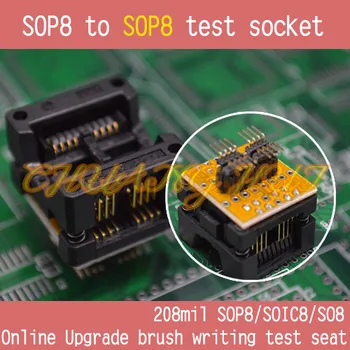 

TEST Detect 208mil SOP8 to SOP8 test socket sop8+sop8 BIOS Online Upgrade brush writing test seat socket