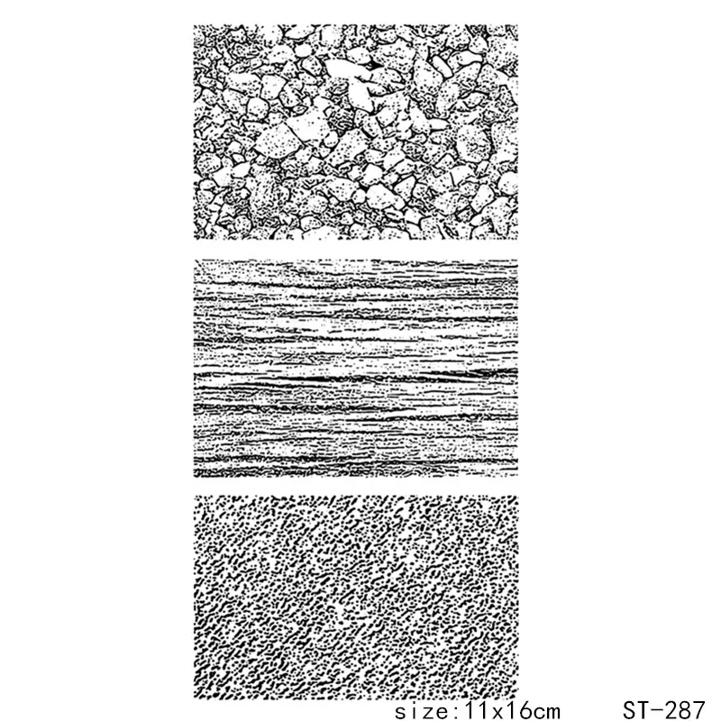 

AZSG Broken Stones Abstract Stripe Style Clear Stamps For DIY Scrapbooking/Card Making/Album Decorative Silicon Stamp Crafts