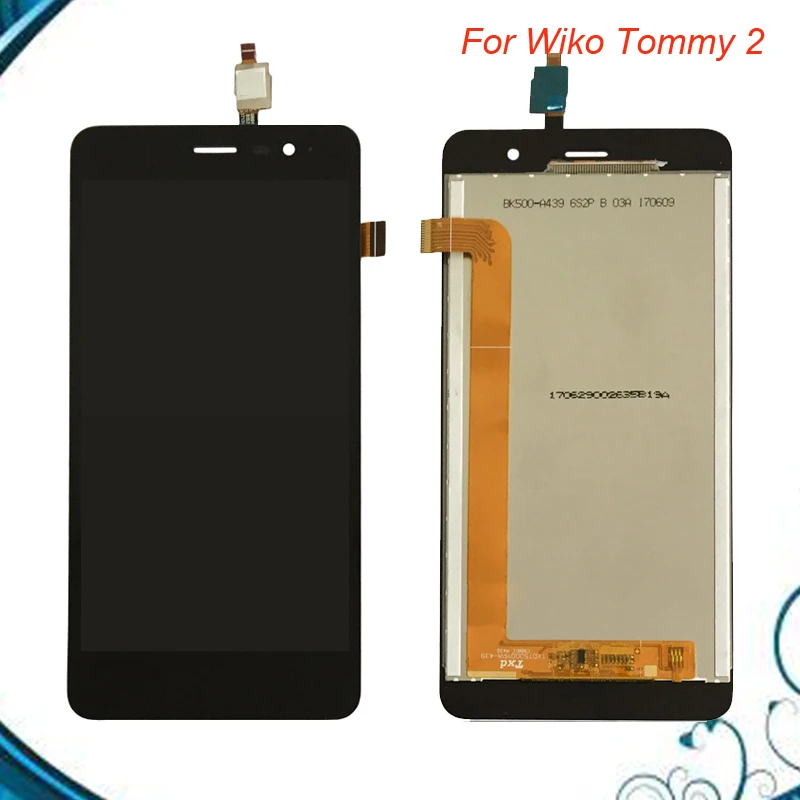 

5 inchs Black color For Wiko Tommy 2 LCD Display + Touch Screen Assembly Replacement For Tommy 2 Free Shipment IN Stock