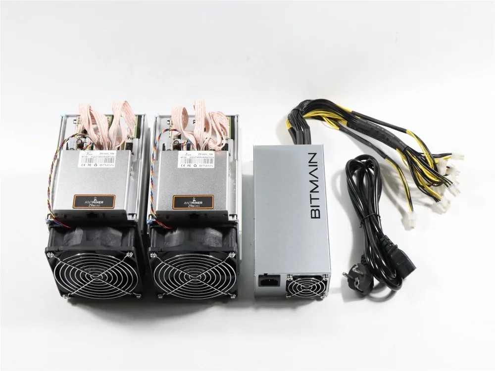 2 шт б/у Antminer Z9 Mini 10k Sol/s 300W с 1pc BITMAIN APW3 1600W PSU Asic Equihash Miner Mine ZEN ZEC BTG