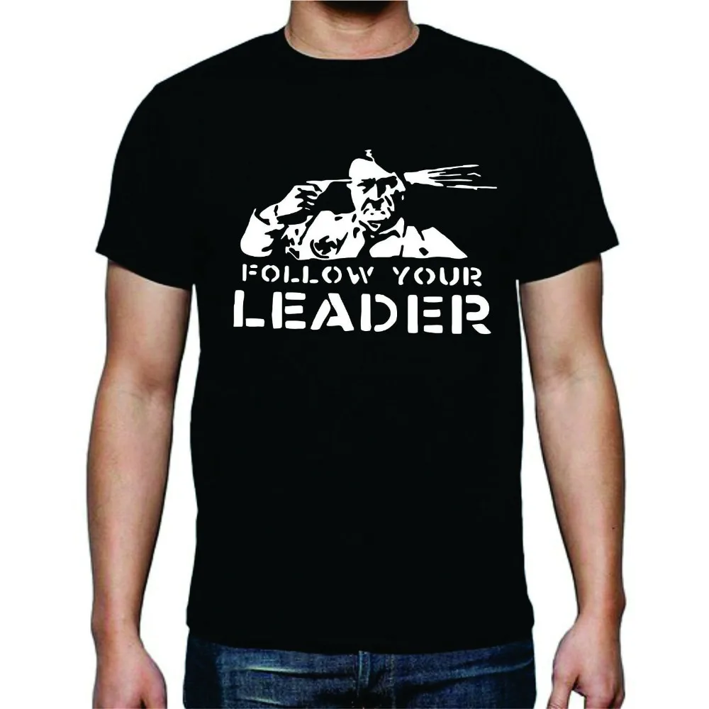 Follow Your Leader T-Shirt Free Shipping Men New 2019 Fashion Brand Clothing Summer Cotton Printing Slim Fit T Shirts | Мужская одежда