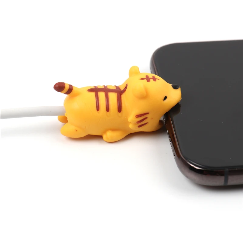 Защита кабеля для iphone 5, 6, 7, 8 USB защита линии передачи данных Кукла аксессуар для укуса животного Кабельный органайзер поддержка дропшиппинг