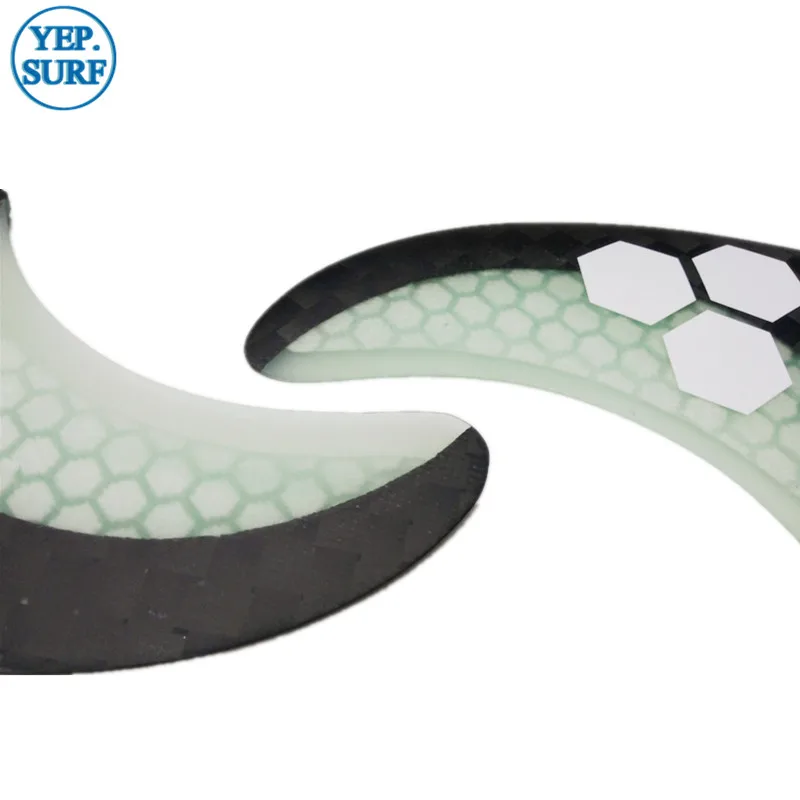 Future G5 Surfing Fin Fiberglass Honeycomb Black and White Color with logo Fins Customized Fins Surfboard Future Fins