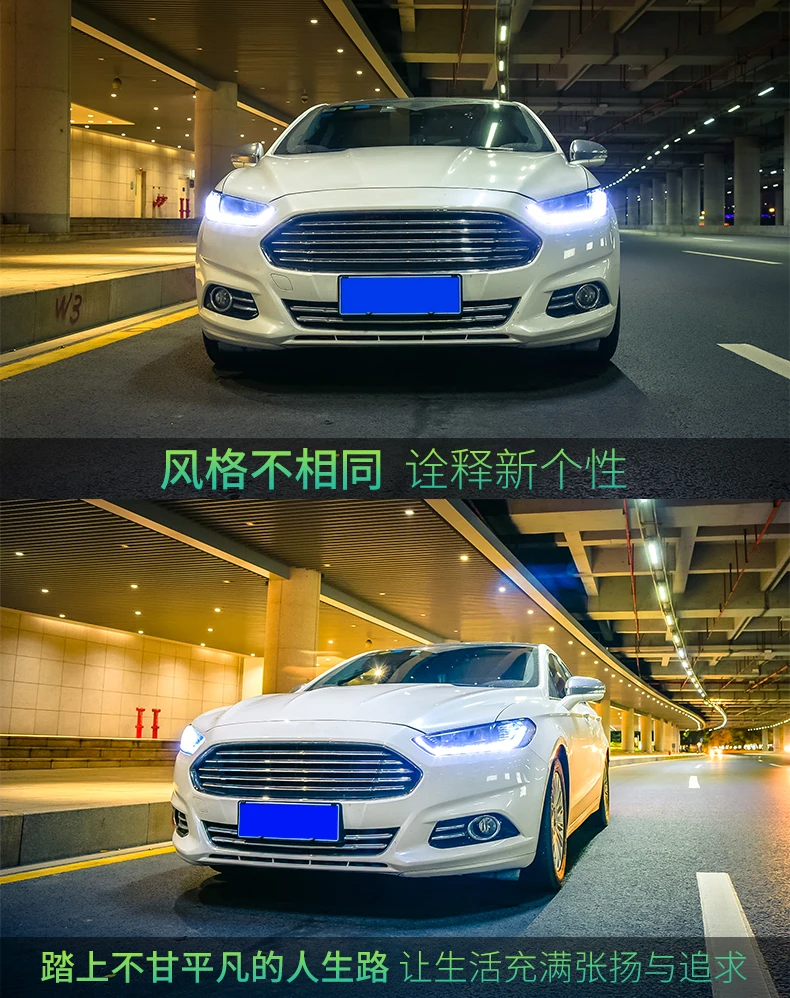 Автомобильный Стайлинг для Ford Mondeo 2013- светодиодный фонарь для нового Fusion Головной фонарь динамический сигнал поворота светодиодный DRL Bi-Xenon HID