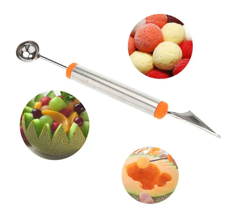 Stainless steel fruit melon baller carving knife multifunction
