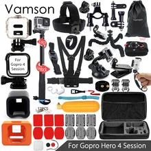 Vamson for Gopro Hero 4 Session Accessories Set Super Kit Monopod Chest Strap for Go pro hero 4 Session Action Camera VS14
