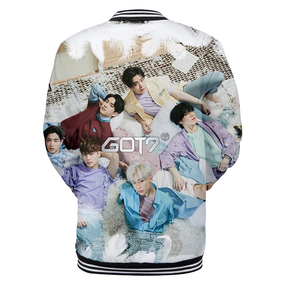Новая мода 3D Kpop куртка с капюшоном пальто толстовки Got7 представляем вам альбом