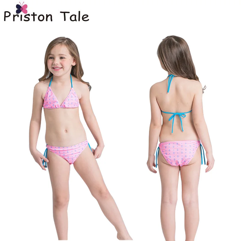 2017 Hot Koop Gestreepte kinderen Badpak Meisjes Badmode Kids Bikini