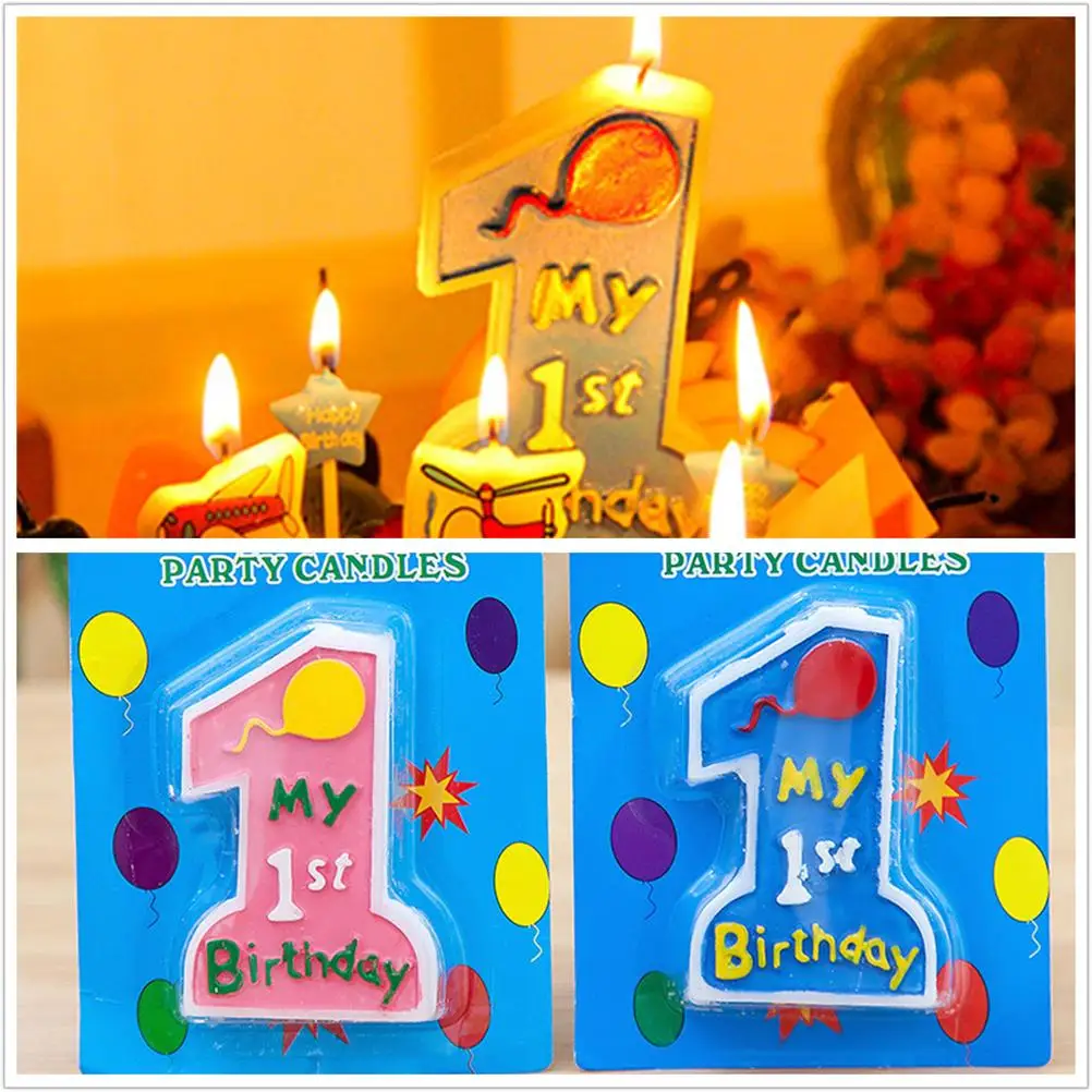 1 компл. Срок годности торт, свечи My 1st рождения зубочистку торт свечи дети первый Юбилей вечерние Декор