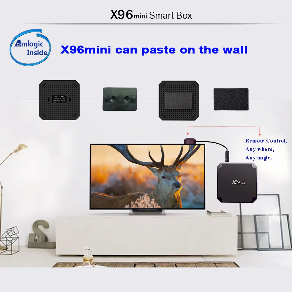 X96mini Amlogic S905W Android 7,1 Smart tv BOX с ip tv подпиской арабский Великобритания США Италия Французский Испания Швеция ip tv 9000+ live