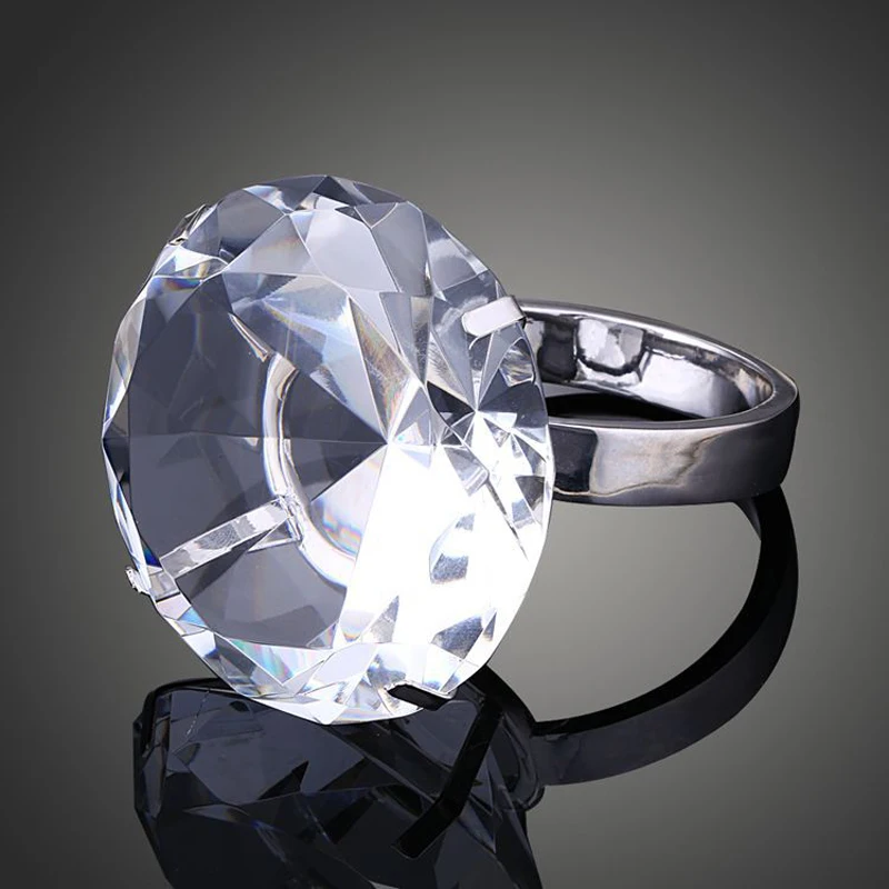8 см огромное кольцо с кристаллом в виде бриллианта вечерние свадебные украшения для дома Стекло Ремесло Декор настольное украшение автомобиля рождественский подарок