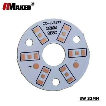 

10-200pcs LED PCB 3W Dia32mm Without SMD5730 Installed pcb plate led aluminum Panel heatsink for Light Bulb Crystal Lights DIY