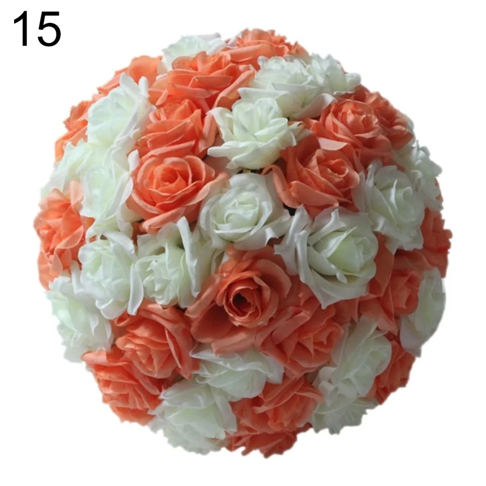 10 шт. " свадебные искусственные розы Шелковый цветочный шар подвесной Свадебный центральный дорога свинцовые цветы