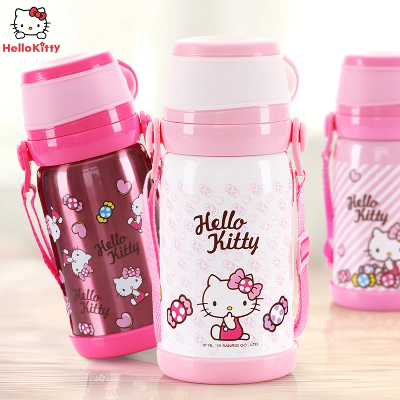 Hello kitty бутылка для воды из нержавеющей стали Kitty Женская Вакуумная чашка милые