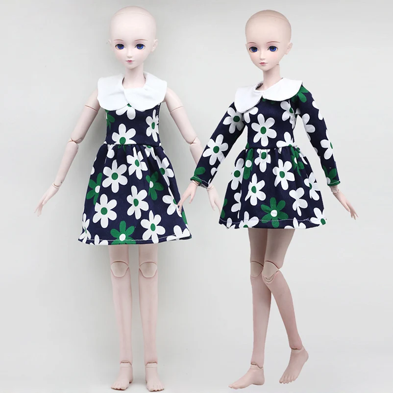 Модные куклы, одежда, игрушки для 60 см, 1/3 BJD, куклы, милое платье с цветами, длинный рукав, одежда, аксессуары, игрушки