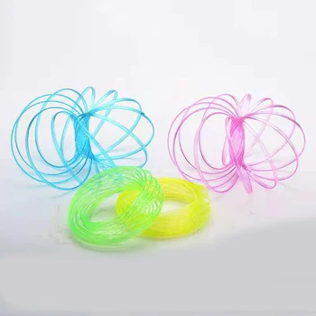 

New Plastic Novelty Spinner Magic Toy Anti-stress Flow Rings Toys Exercise Pattern Fluid Bracelet Decompression Props