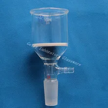 100 мл Воронка Бюхнера, c-фильтр грубой очистки, с 10 мм шланг, 24/40 сустава.(лабораторная стеклянная посуда