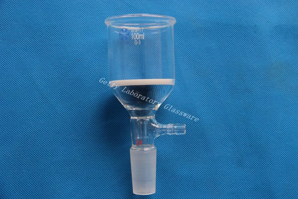 

100mL Buchner funnel, C-Coarse filter, with 10mm hose,24/40 joint. (lab glassware)