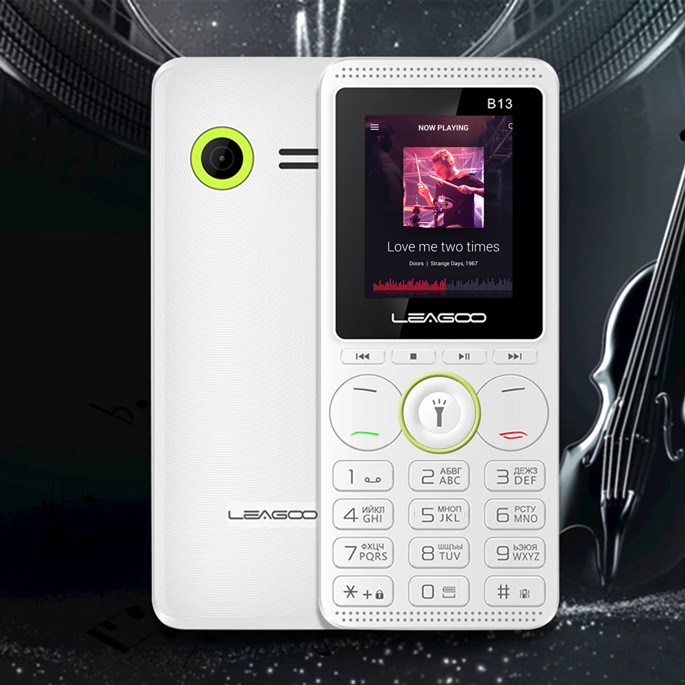LEAGOO B13 Feature Mobile Phone 1.77'' 32MB+32MB Senior Kids Mini Phone Russian Keypad 2G GSM Push