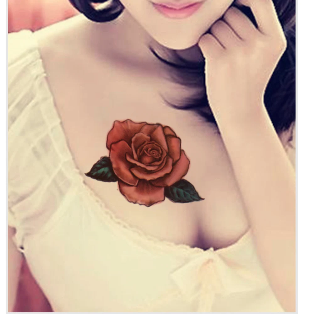 flower design one time temporary tattoos arm rose tattoo flower design one time temporary tattoos arm rose tattoo