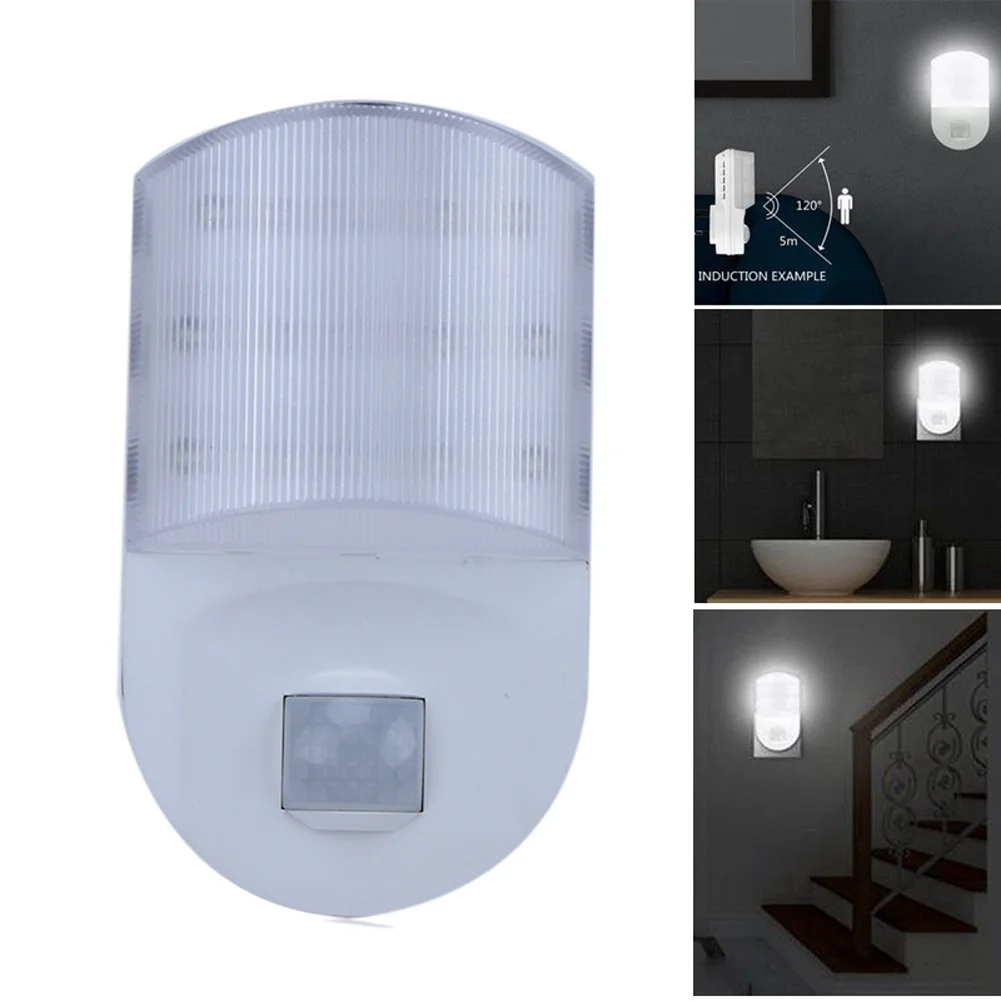 Новые 9 светодиодный движения PIR Сенсор Night Light Home прихожей Спальня розетки лампы ЕС Plug @ 8 JD9