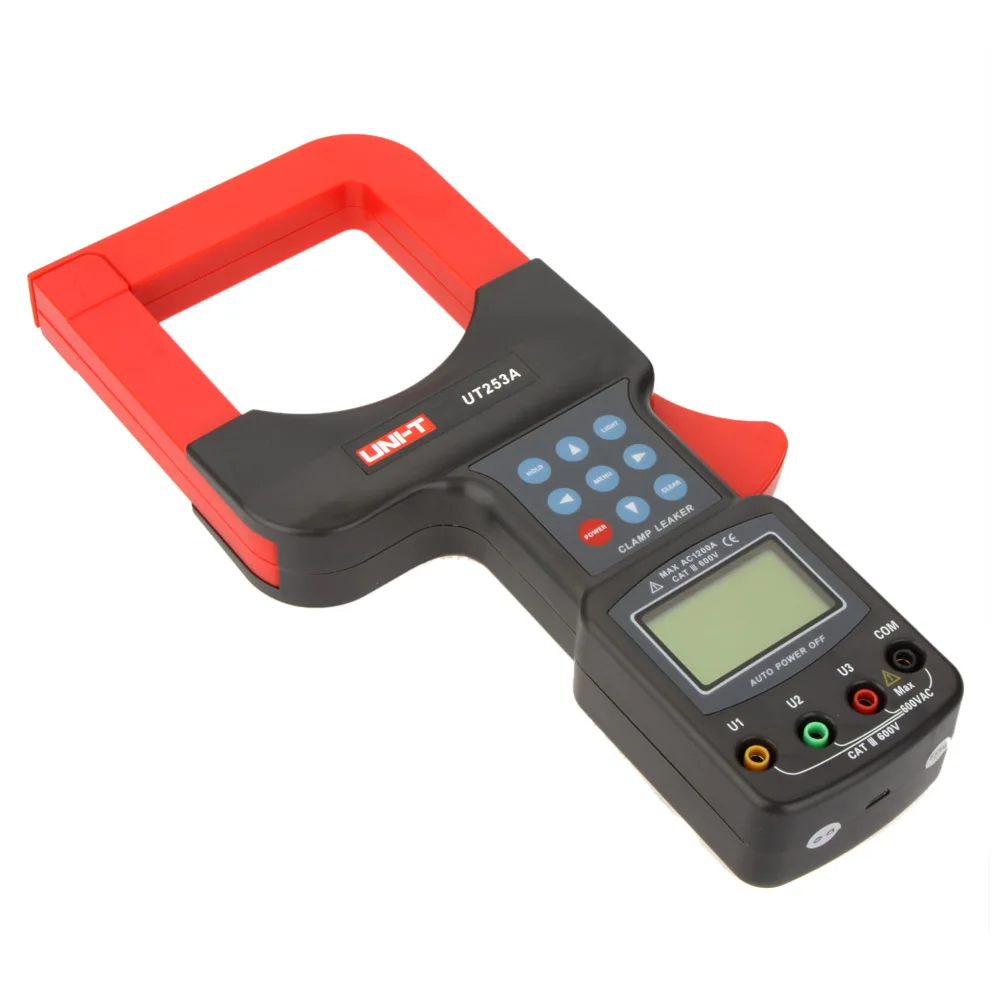 

UNI-T UT253A Large Diameter Clamp Leakage Current Meter, 1200A Leak Clamp Meter Data Storage LCD Backlight RS-232 Data Transfer