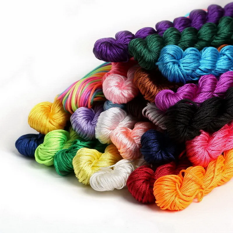 

1mmx24M Nylon Cord Thread Chinese Knot Macrame Rattail For Jewelry Making Necklace Bracelet Home Textile Accessories DIY