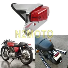 Chrome Red 12 v 19 pz Fanali Posteriori A LED Lampada del Freno Lucas Luce di Coda Universale per Bobber Chopper Classic Vintage Cafe Racer