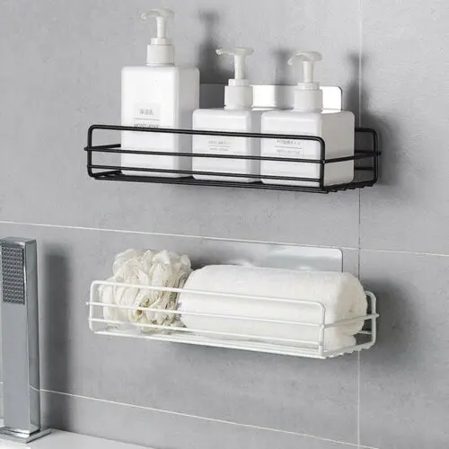 

Stainless Steel Shower Caddy Bathroom Wall Storage Rack Shelf Organiser Basket