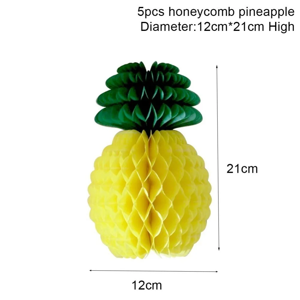 Гавайские вечерние украшения в тропическом стиле, 1 шт., Гавайские вечерние юбки для стола, свадебные, с днем рождения, летние Луау украшения для пляжной вечеринки, принадлежности - Цвет: 5pcs Pineapple