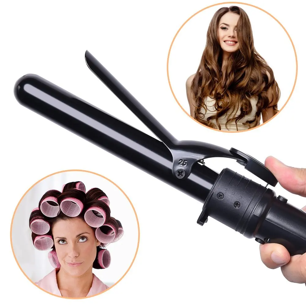 rolo de Curling Wand Com Luva Resistente