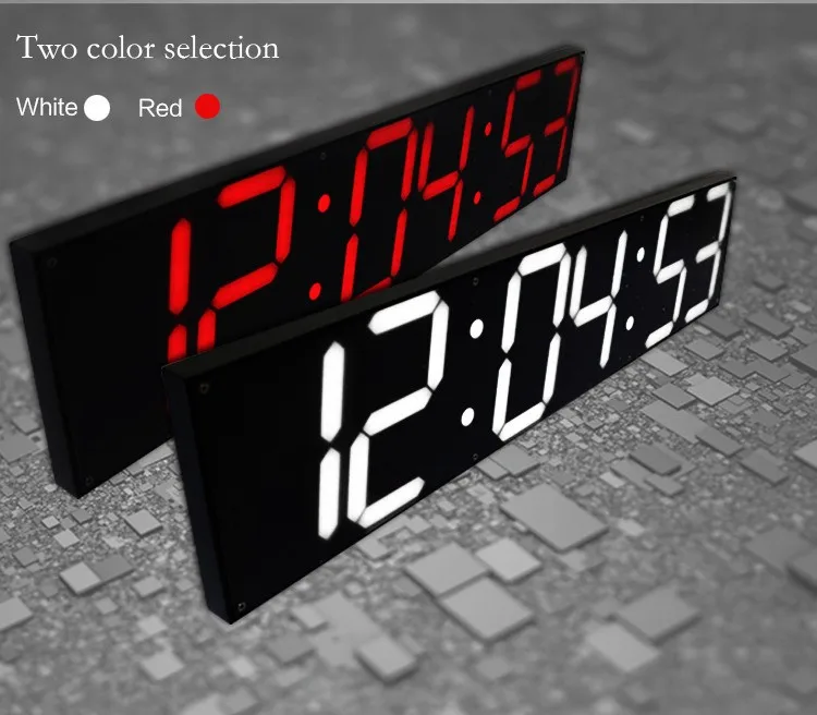 Светодиодные настенные часы с дистанционным управлением, большие 3D часы с большим экраном, цифровой таймер, 6 цифр, секундомер, будильник с обратным отсчетом
