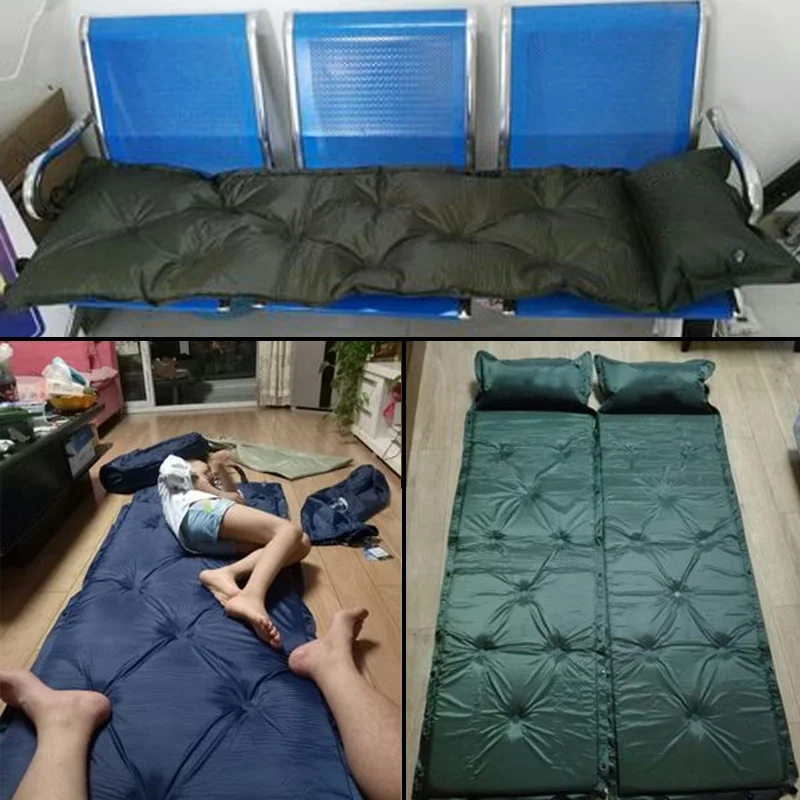 Automáticas do Coxim da Almofada Bolsas de Dormir e Esteiras o Coxim Barracas Exteriores Infláveis Engrossado Único Acampamento Pode Ser Emendado 4 Esporte e Lazer