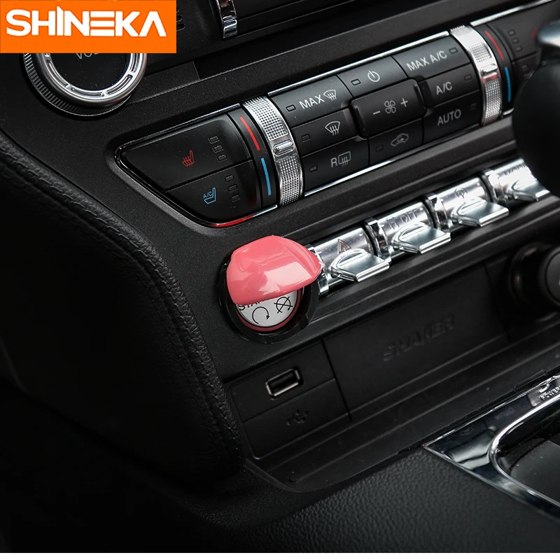 SHINEKA подходит для Ford Mustang 2015 2016 2017 кнопка включения и остановки двигателя крышка