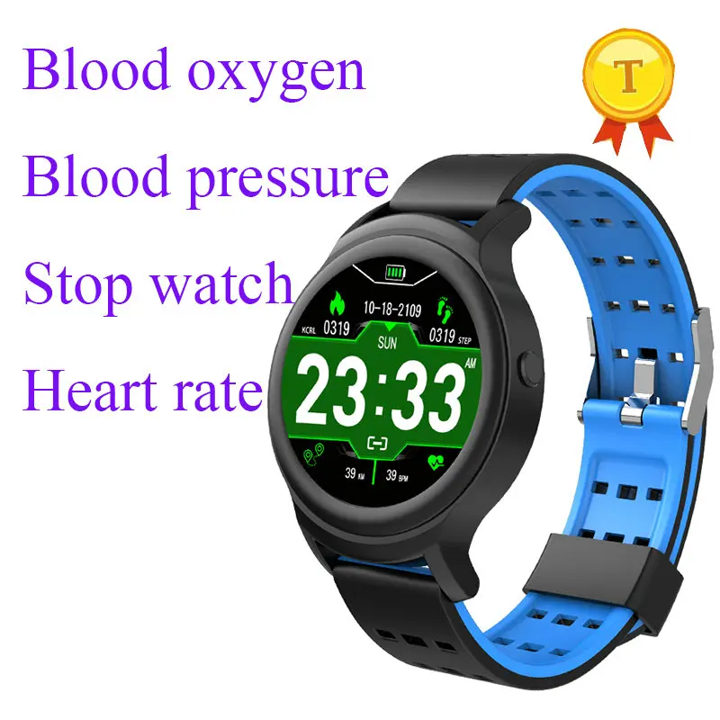 Smartband Blood Oxygen Pressure Heart Rate Monitor stop watch ip67 waterproof smart band wristband for Android IOS Phones | Электроника
