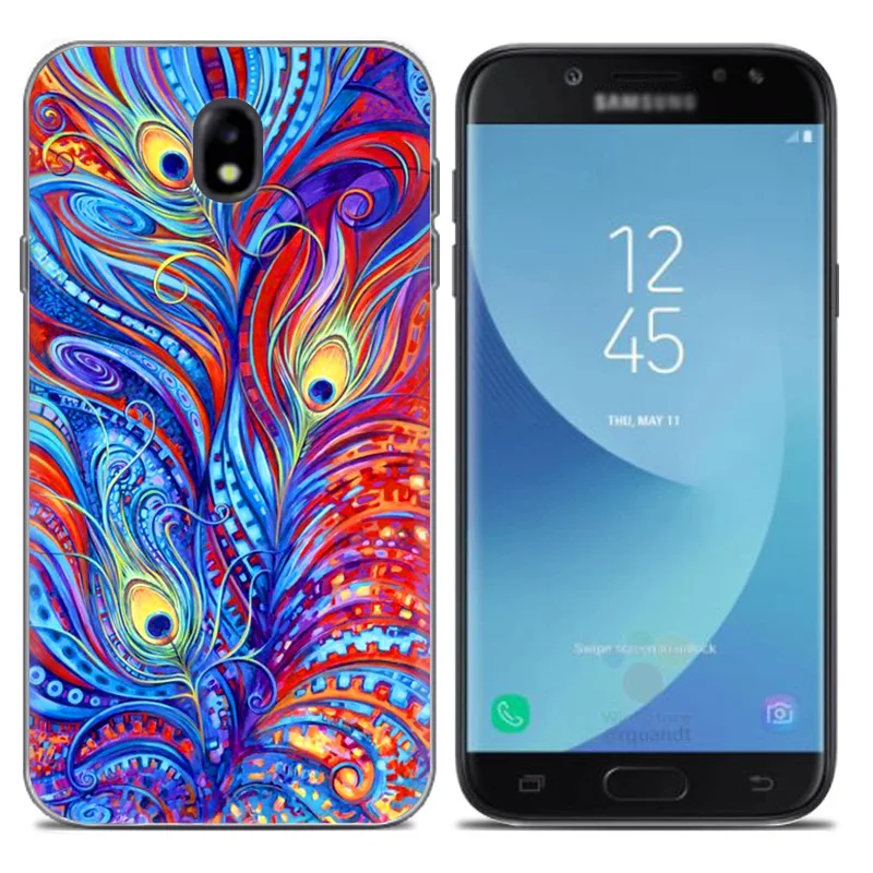 Lulumi Феникс Перо Телефон чехол для Samsung Galaxy J5 2017 J530 Абстрактная живопись ТПУ мягкий