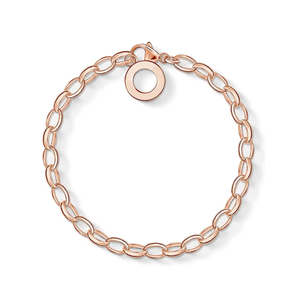 

Rose Gold Charm Bracelets 2019 Spring New 925 Sterling Silver Glam Fashion Jewelry Charms Carrier Basic Gift For Women And Girl