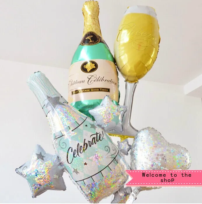 Tszwj 4 шт./лот бутылка Красного вина бокал шампанского день рождения шары костюм детские игрушки оптом