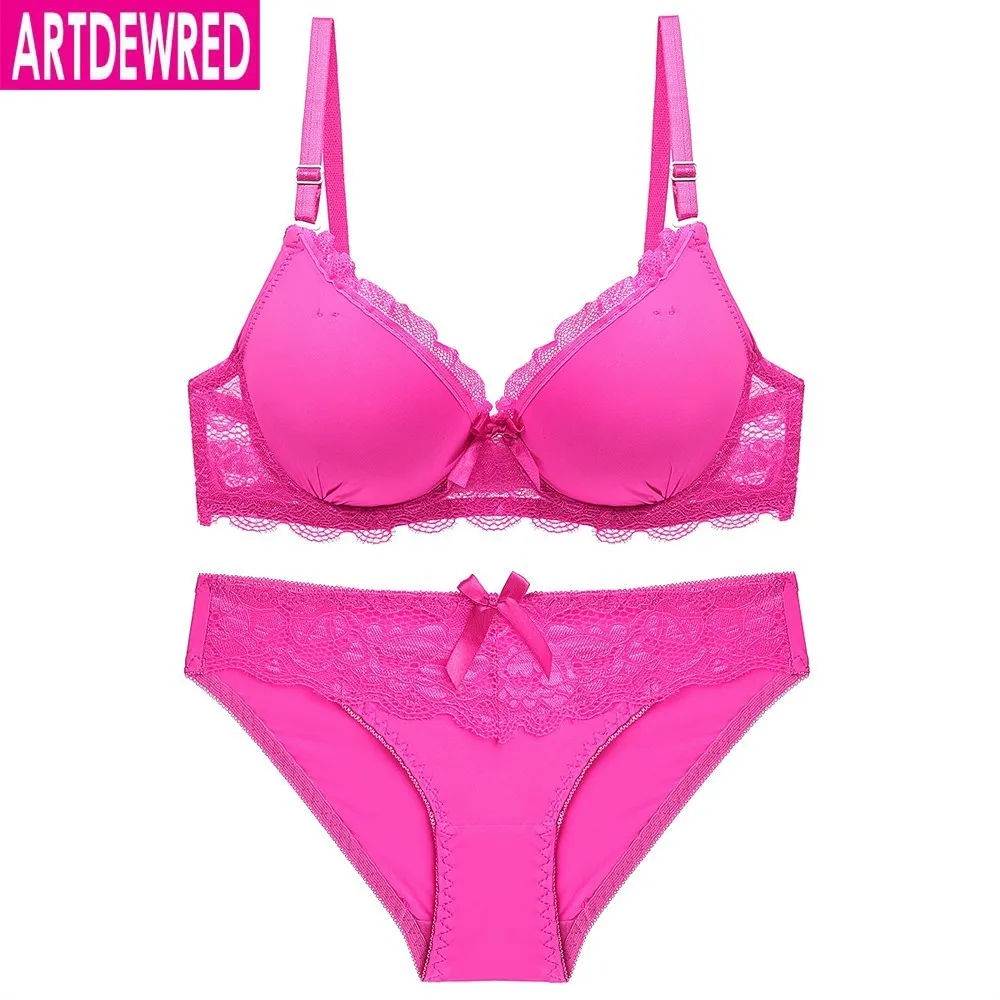 matching bra and panties Women Underwear Solid Bra Briefs Sets Sexy Plus Size Lingerie Suit Lace Bra And Panties Female Push Up Bra Set calvin klein underwear set