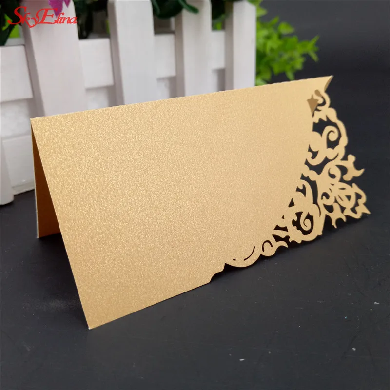 100Pcslot Laser Cut Wedding Party Table Name Place Cards Wedding Reception, Wedding cards, Dinner Banquet Table Seating Cards 5Z (19)
