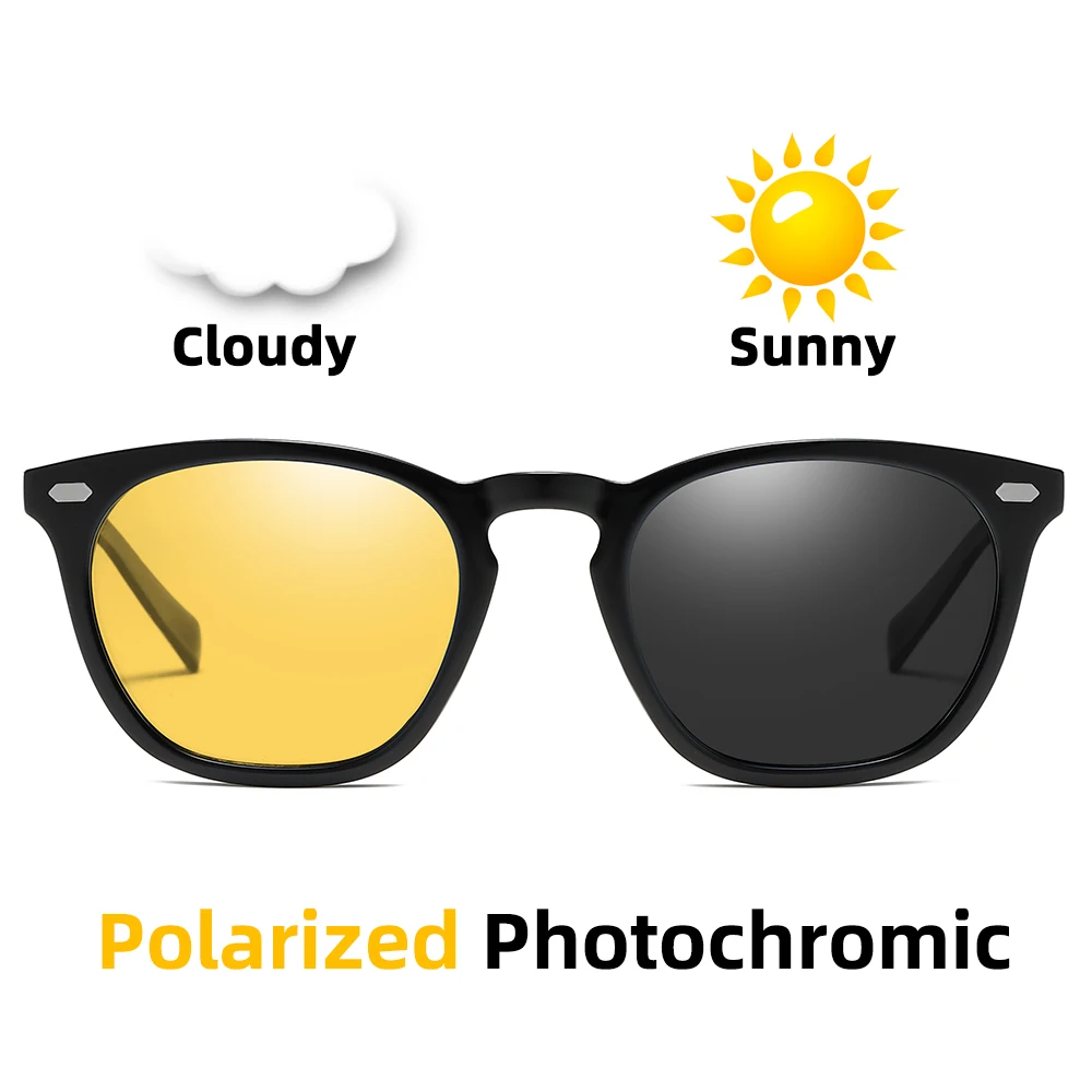 

Unisex Photochromic Day Night Polarized Sunglasses for Men Women Safety Driving Fishing UV400 Anti-blue Light Cat Eye Eyewear