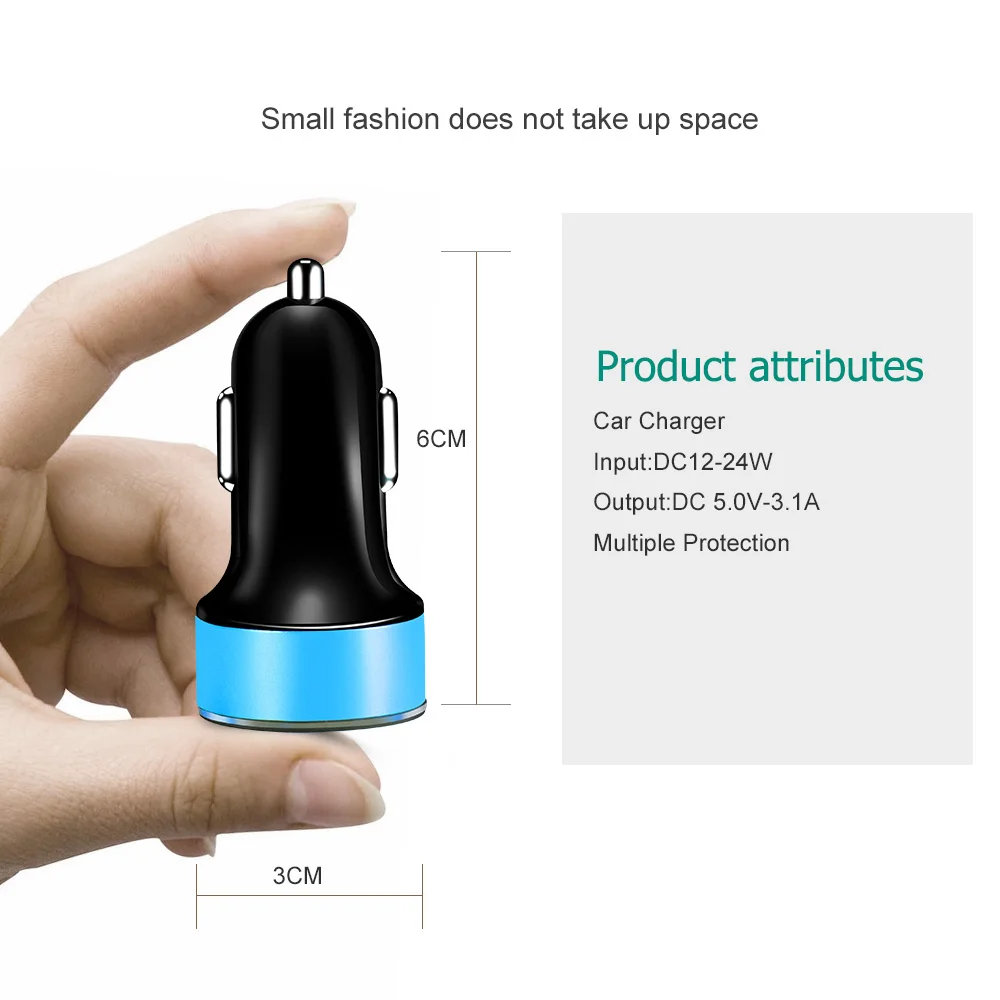 LED-2-Ports-USB-Car-Charger-for-iphone-X-7-8-plus-Portable-Fast-Charging-Universal